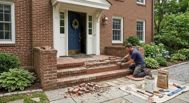 Brick Stoop Repair in Missoula, MT