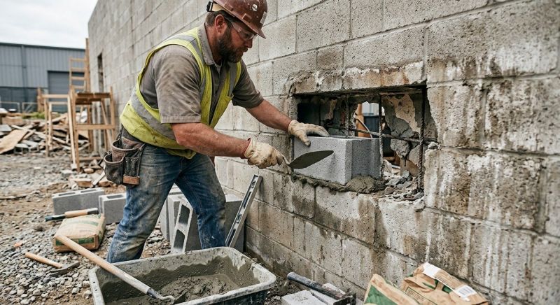 Cinder Block Wall Repair in Stevensville, MT
