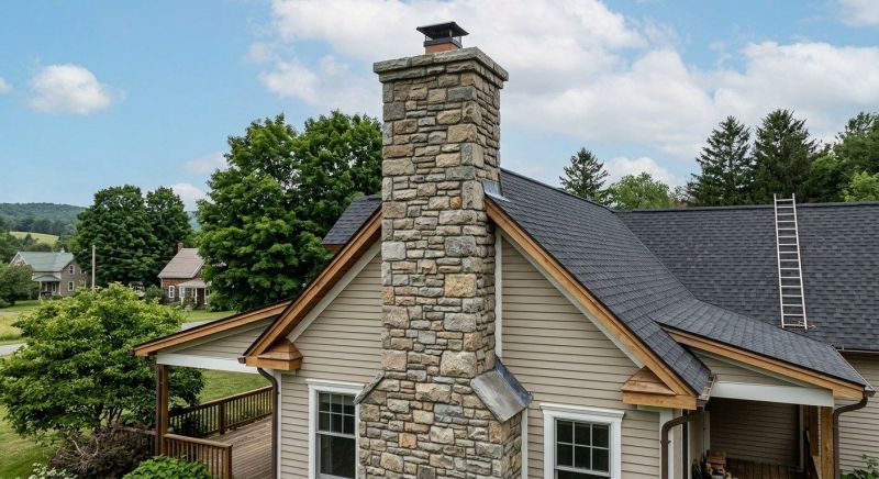 Stone Chimney Installation in Missoula, MT