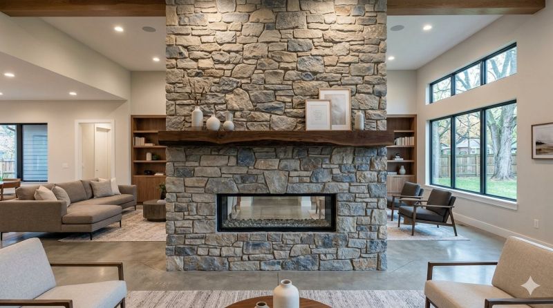 Stone Chimney Installation in Missoula, MT