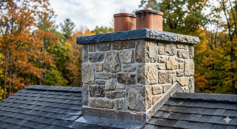 Stone Chimney Installation in Lolo, MT